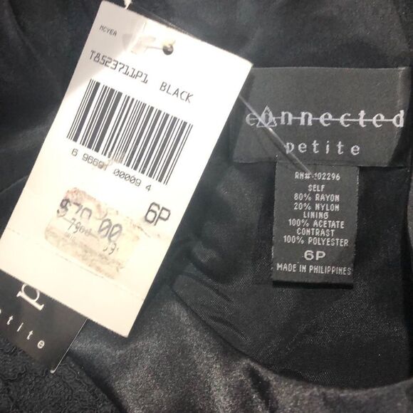 NWT: Connected Petite Black Lace Sheath Dress, 6P - Picture 5 of 8